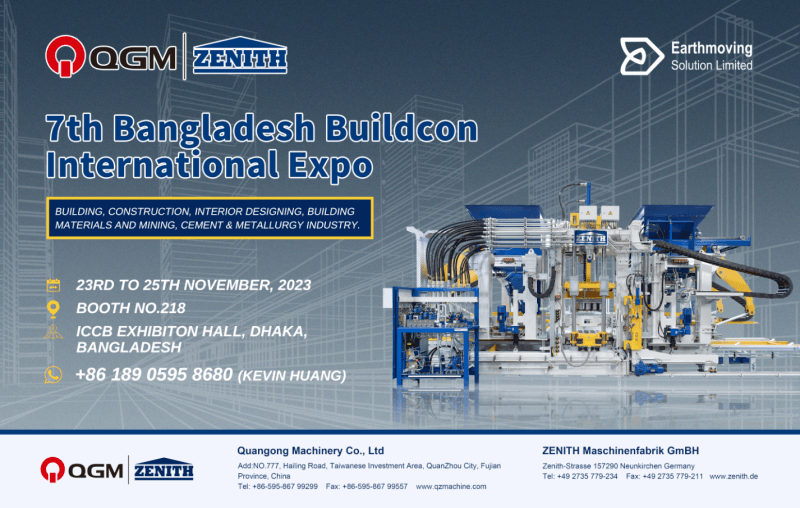 Seznamte se s QGM-ZENITH Block Machine na Bangladesh 2023 Buildco